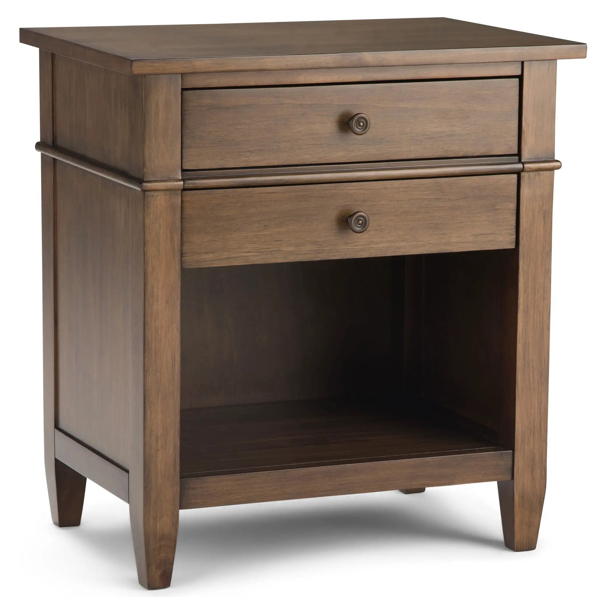 Carlton - Bedside Table - Rustic Natural Aged Brown by Unique Piece Furniture