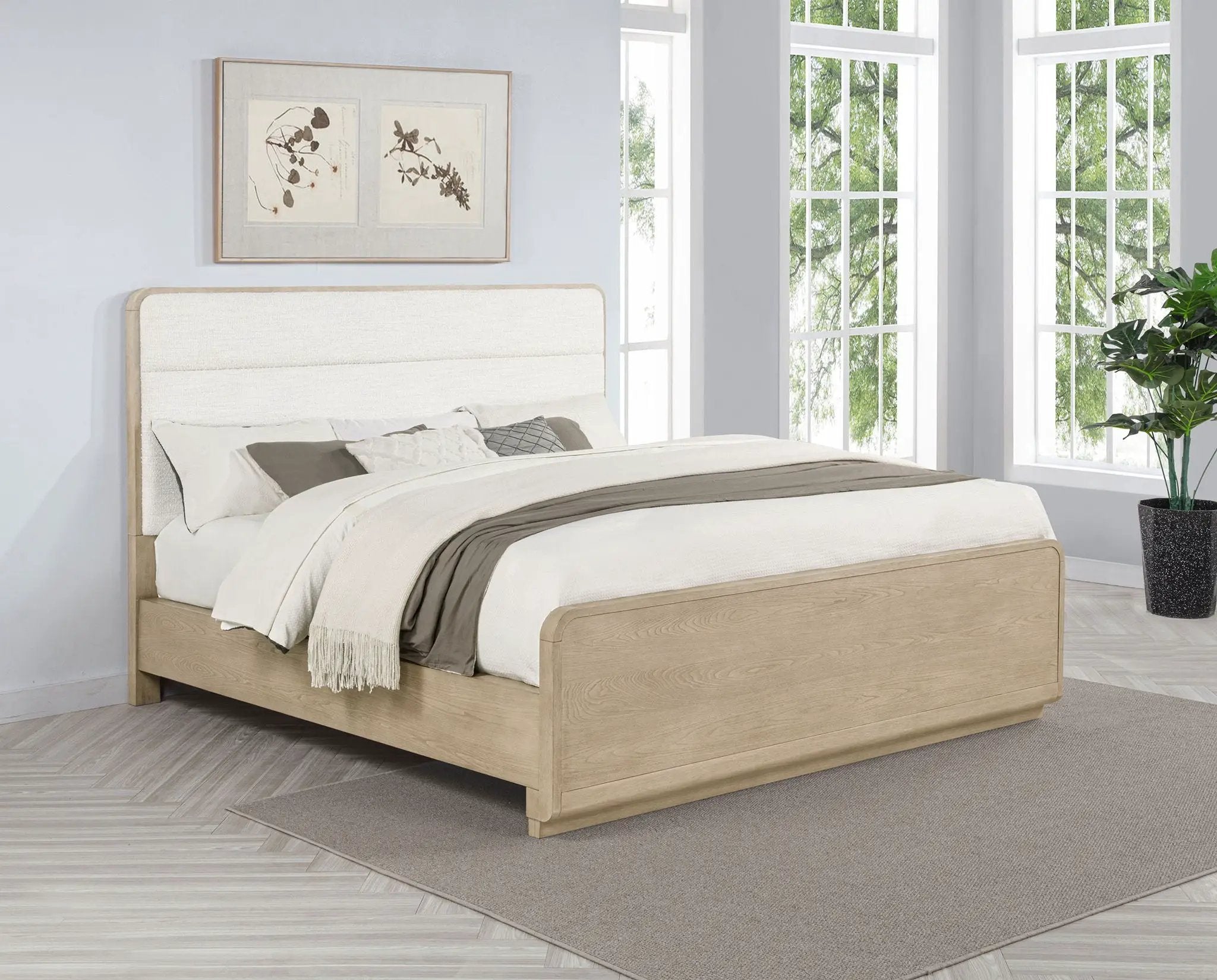 Ladera 56-inch California King Panel Bed Light Elm by Unique Piece Furniture