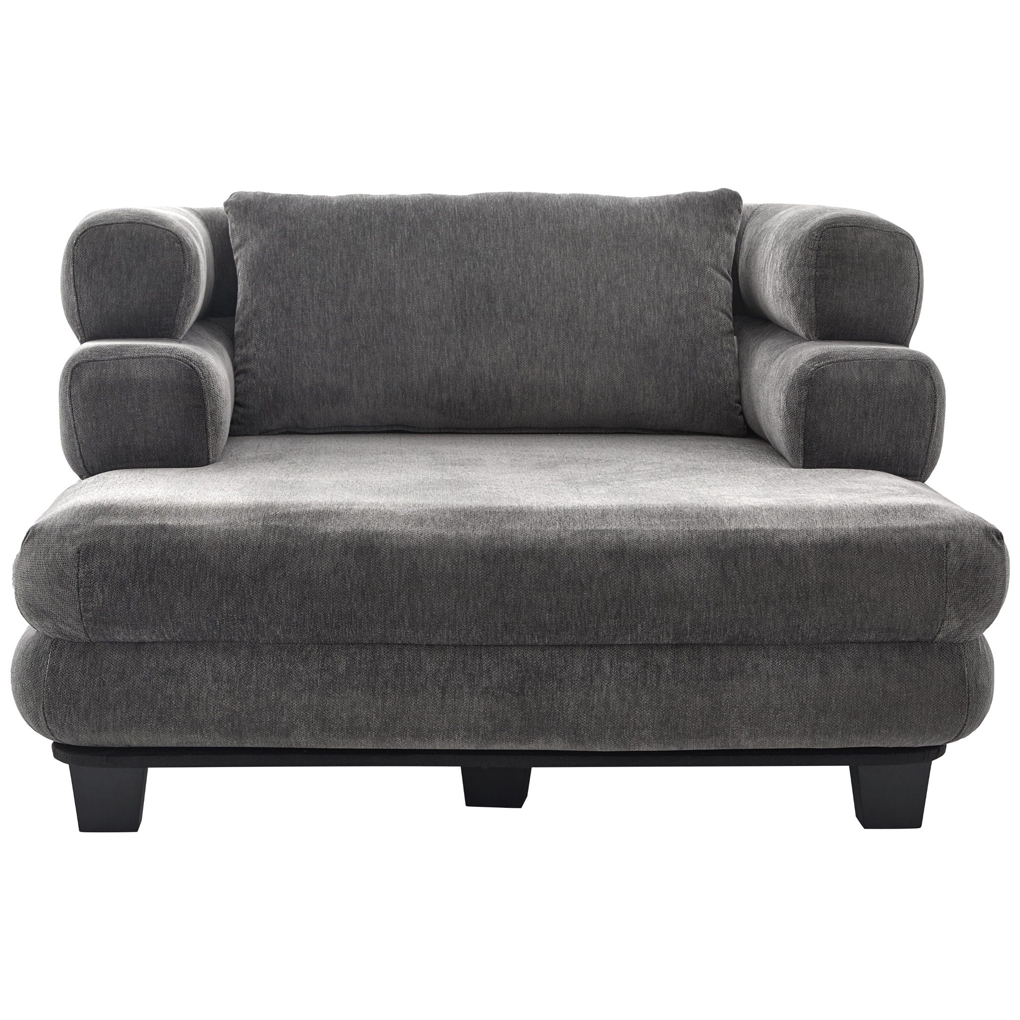 Oversized Chaise Lounge Sofa Bed with Deep Seat and Layered Armrests by HouseOfZazla