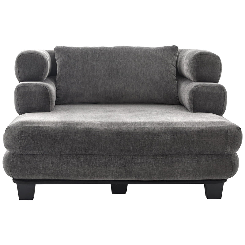 Oversized Chaise Lounge Sofa Bed with Deep Seat and Layered Armrests by HouseOfZazla