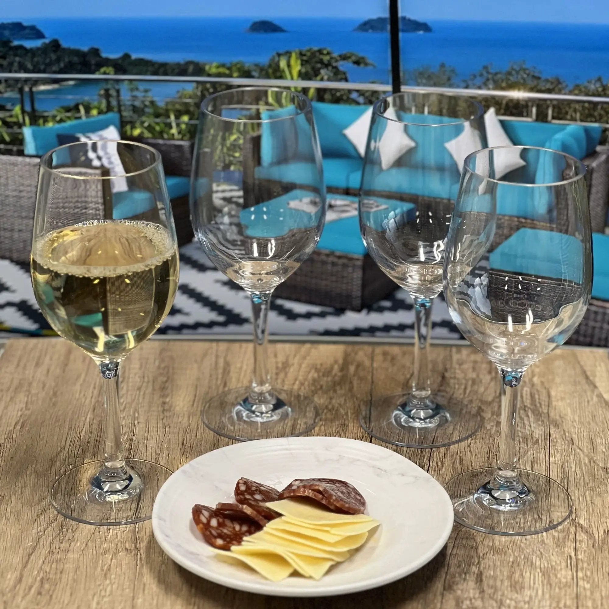 Leadingware Tritan Plastic Wine Glasses (Set of 4), Unbreakable, Bpa Free, 12Oz - Clear by HouseOfZazla
