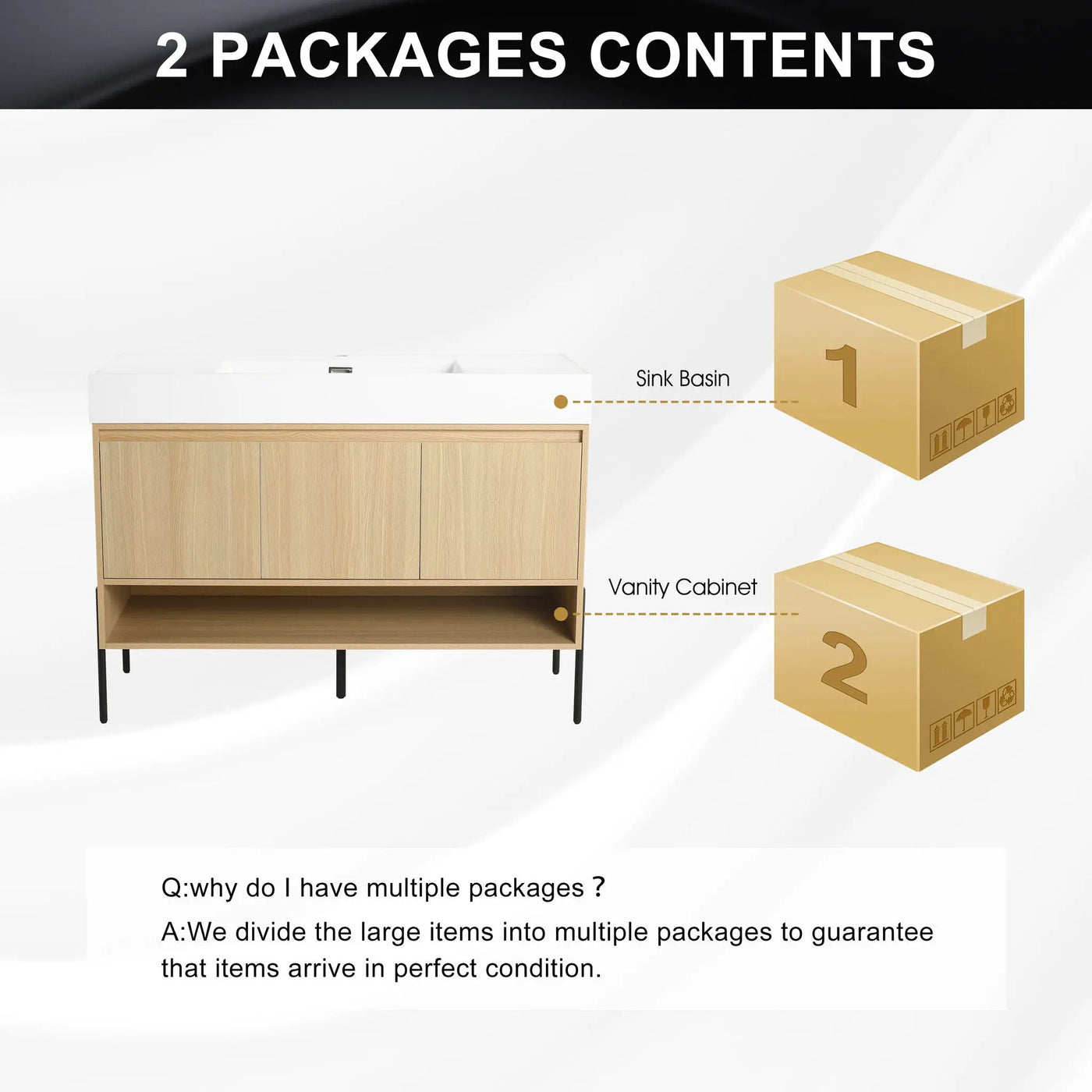 Modern Bathroom Vanity Combo With Single Resin Sink And Storage Cabinet by HouseOfZazla