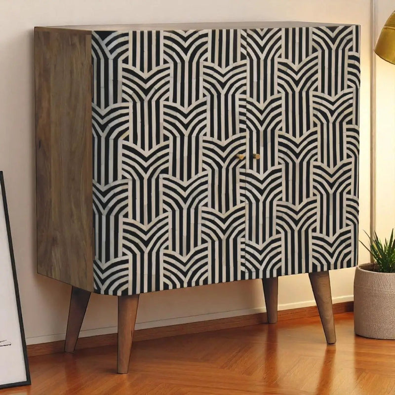 Edessa Bone Inlay Cabinet by Unique Piece Furniture