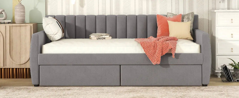 Upholstered Daybed With Slat Support by HouseOfZazla