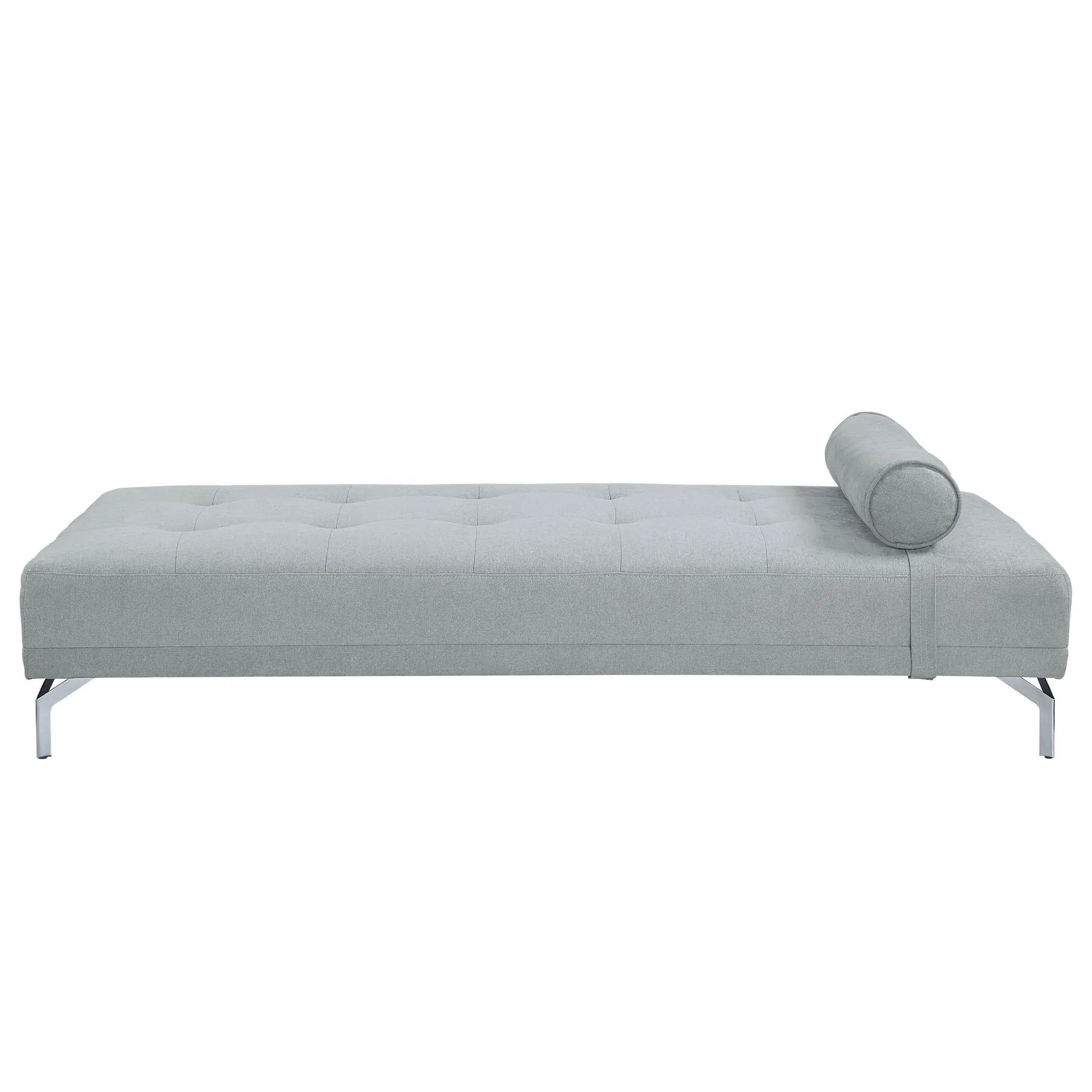 Quenti Velvet Sofa Bed With Pillow - Gray by HouseOfZazla