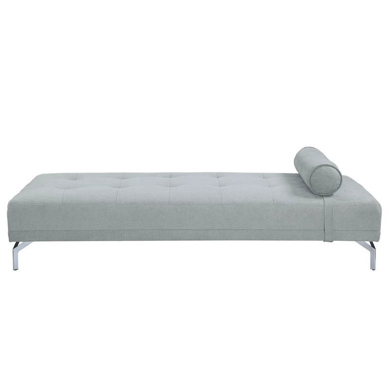 Quenti Velvet Sofa Bed With Pillow - Gray by HouseOfZazla