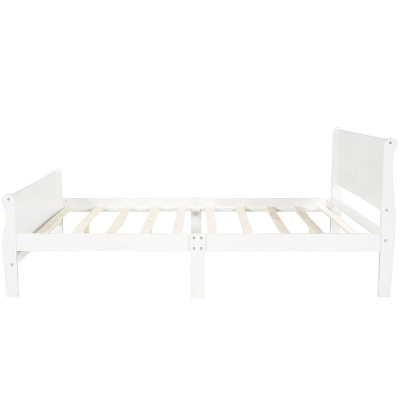 Platform Bed Frame Mattress Foundation Sleigh Bed With Headboard / Footboard / Wood Slat Suppor by Unique Piece Furniture