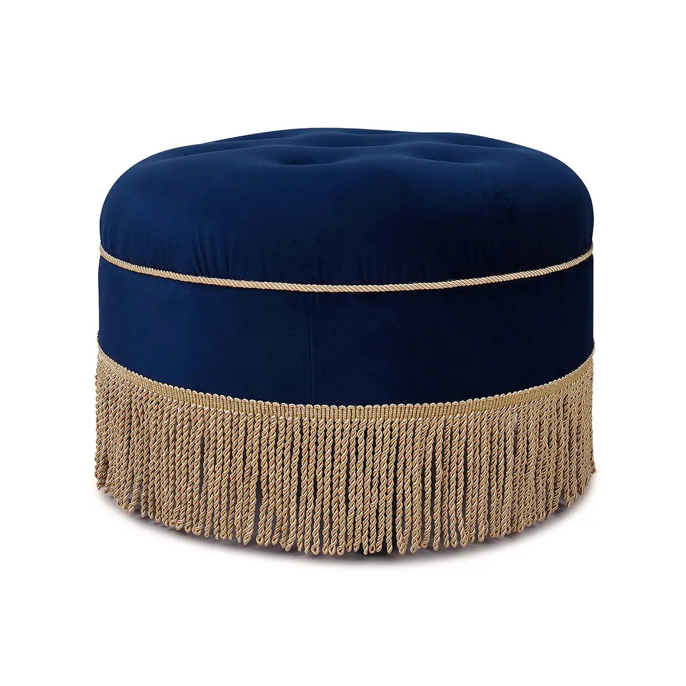 Yolanda - Round Upholstered Accent Ottoman by Unique Piece Furniture
