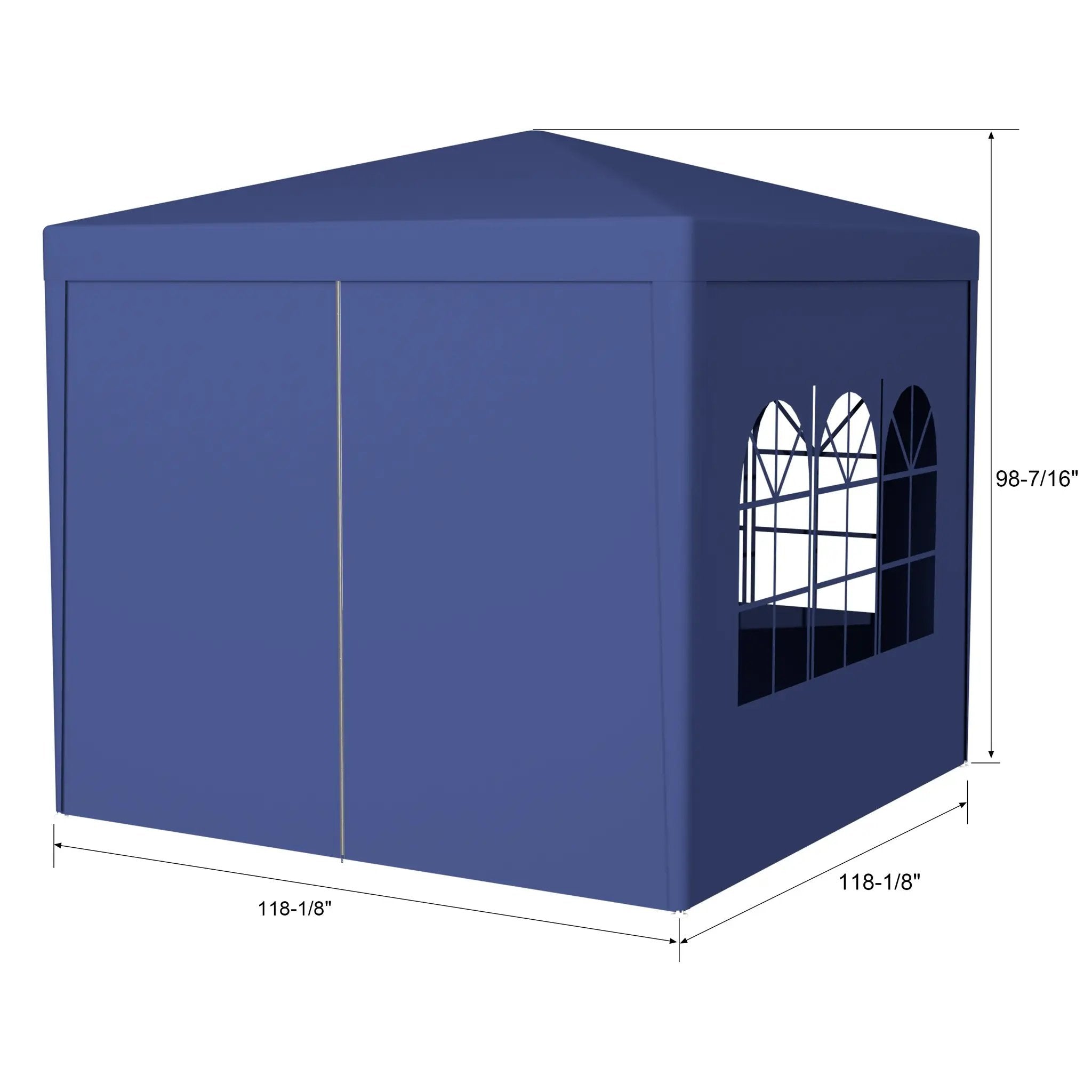 10'x10' Party Tent Outdoor Heavy Duty Gazebo Wedding Canopy with 4 Removable Walls, Blue by HouseOfZazla