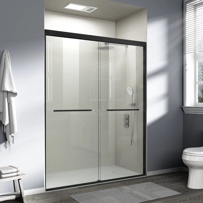 56-60 in. W x 72 in. H Double Sliding Shower Door, Semi-Frameless by HouseOfZazla