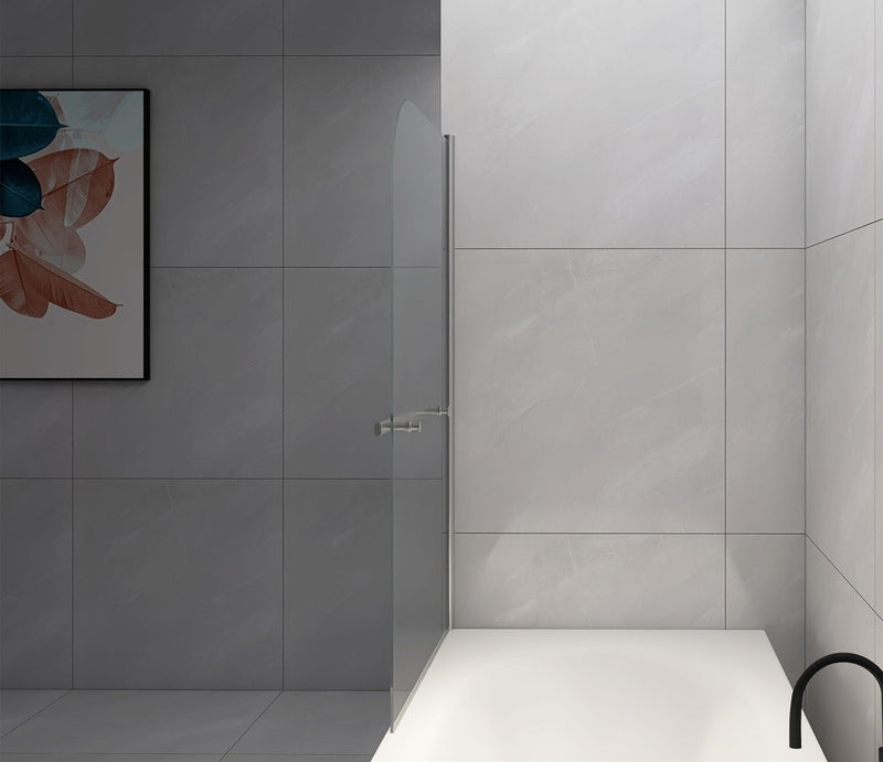 Bathtub Screen Framless Shower Door Tempered Glass Shower Panel - Transparent by HouseOfZazla