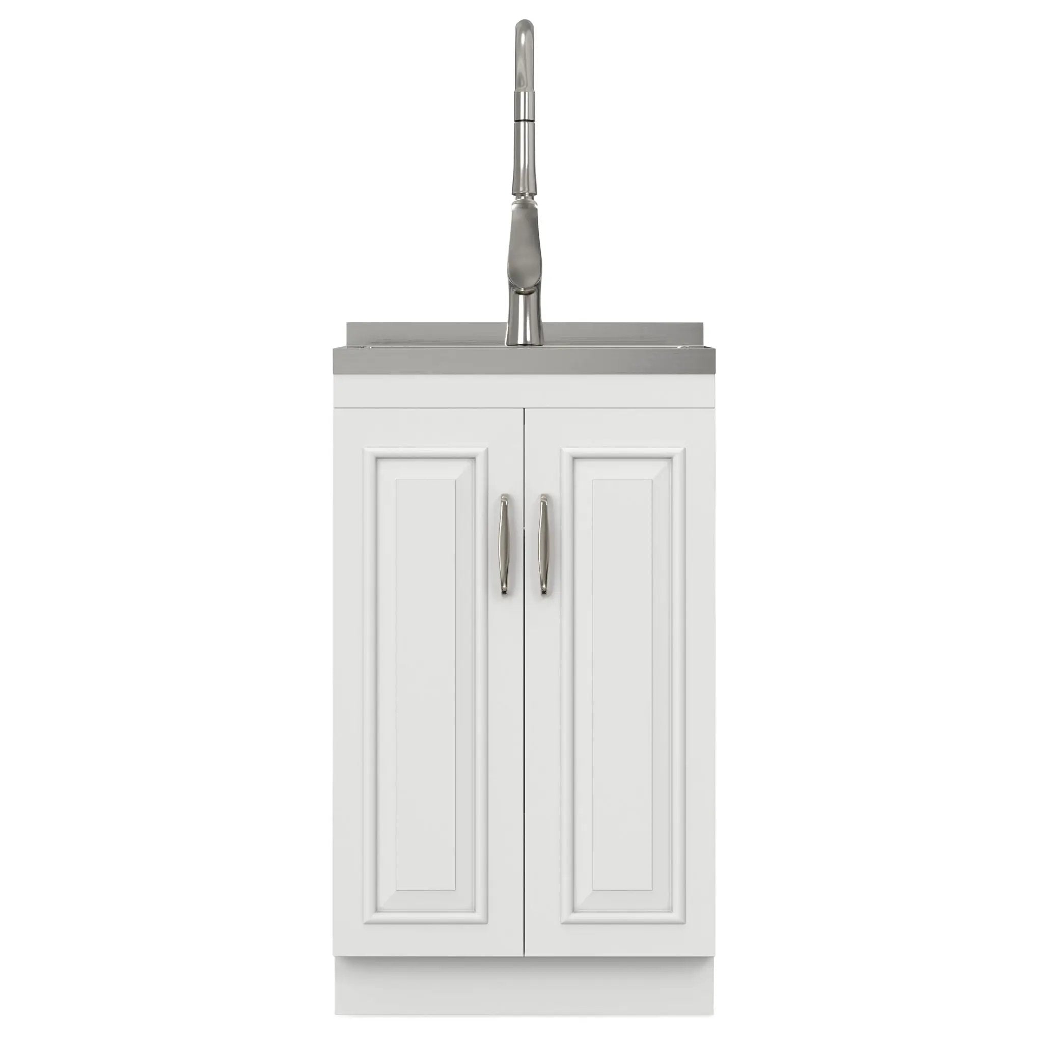 Darwin - Deluxe Laundry Cabinet With Pull-Out Faucet And Stainless Steel Sink by HouseOfZazla
