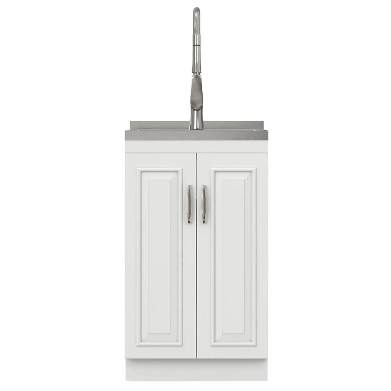 Darwin - Deluxe Laundry Cabinet With Pull-Out Faucet And Stainless Steel Sink by HouseOfZazla