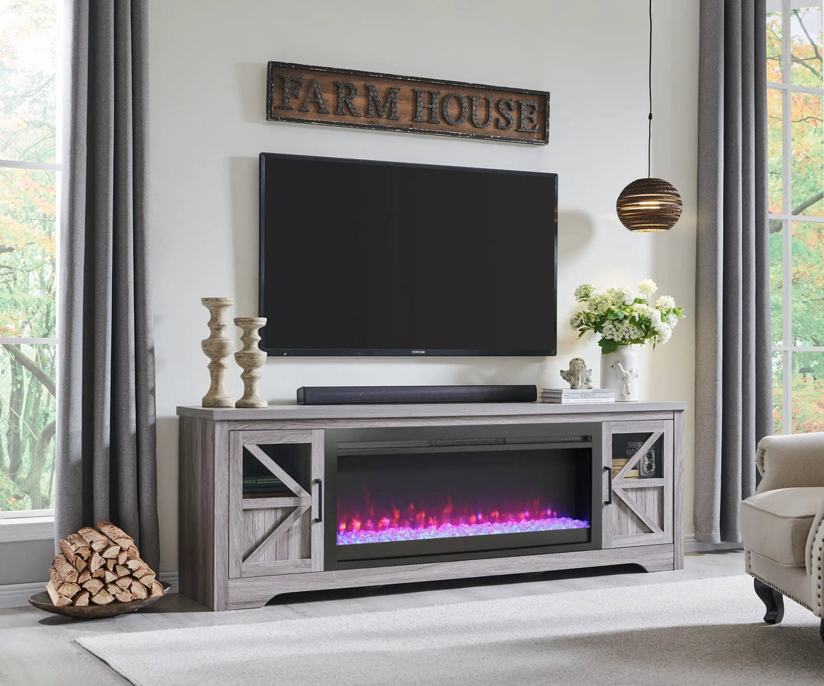 75" Fireplace TV Stand for TVs up to 80", photo 9 of 10