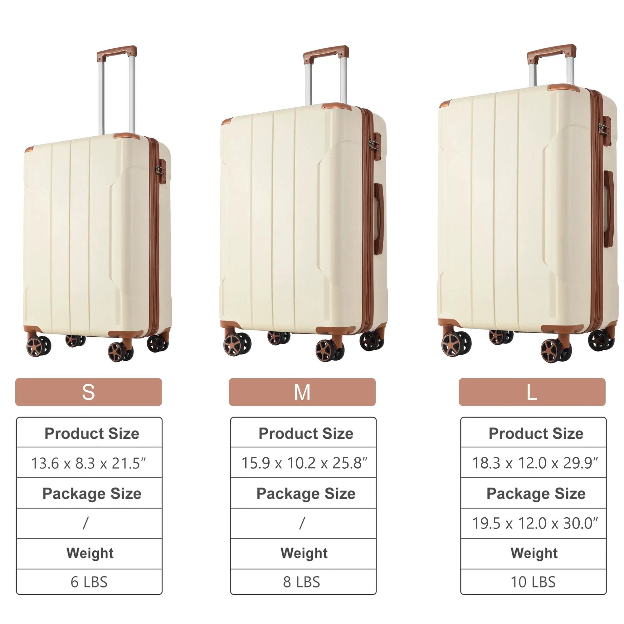 3 Piece Expandable Hard Shell Luggage Set with TSA Lock by HouseOfZazla