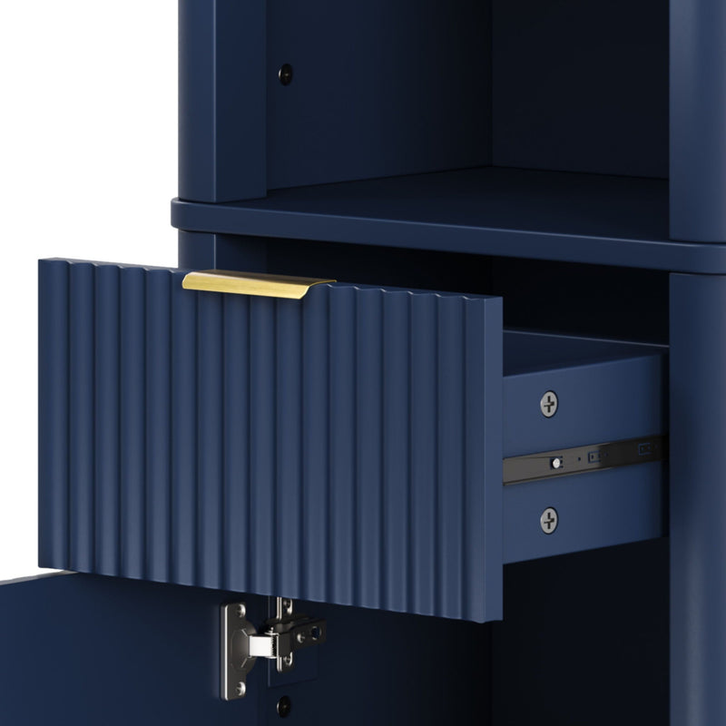 Tall Bathroom Storage Cabinet With Adjustable Shelves And 1 Drawer & Door by HouseOfZazla