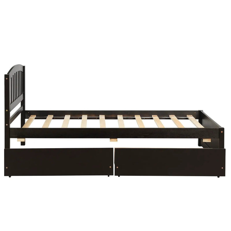 Platform Bed & Headboard, Footboard And Wood Slat Support by HouseOfZazla