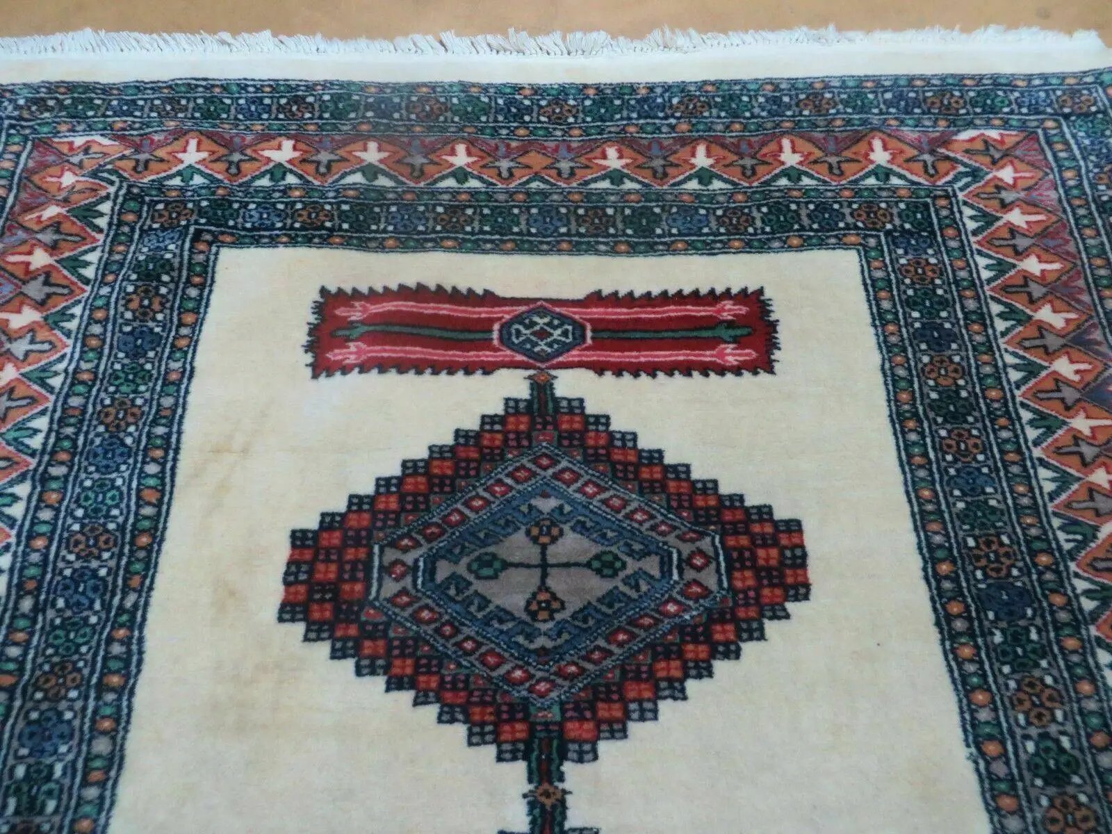 4' X 6' Vintage Handmade Bokhara Turkoman Pakistan Wool Rug Carpet Nice by Jewel Rugs