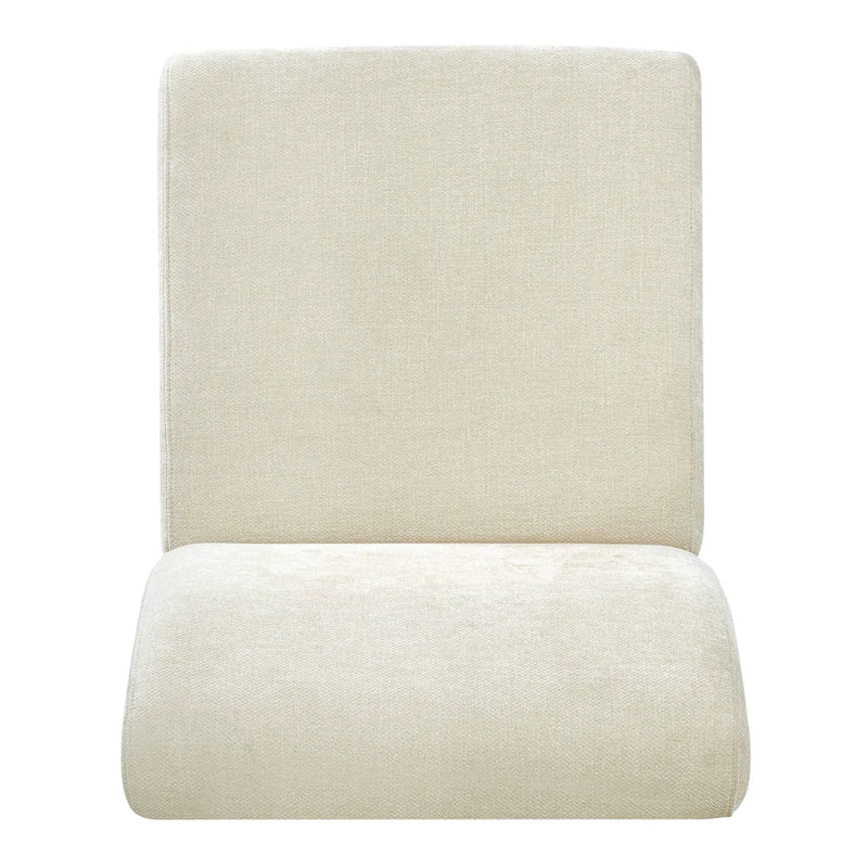 Upholstered Accent Chair - Beige / Walnut by HouseOfZazla