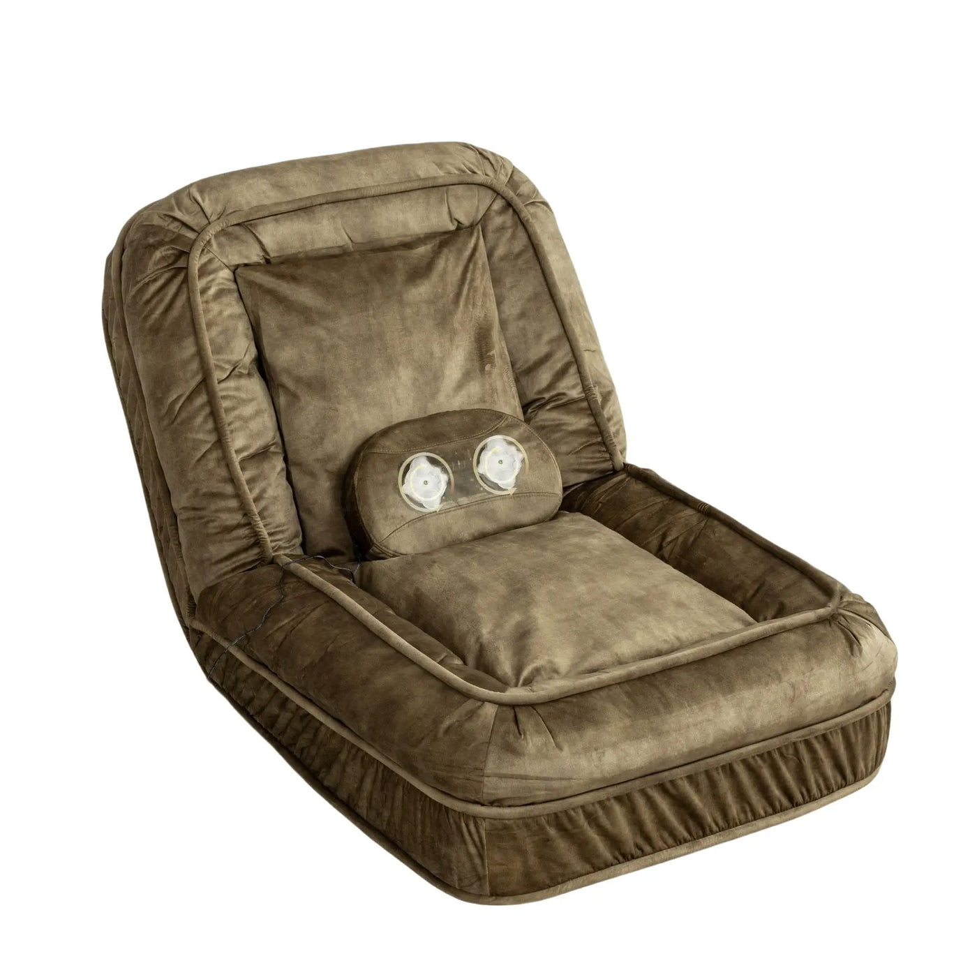 Upholstered Human Dog Bed And Pets, Bean Bag Floor Sofa With Massage Pillow, 5 Adjustable Positions & 2 Soft Pillows by Unique Piece Furniture