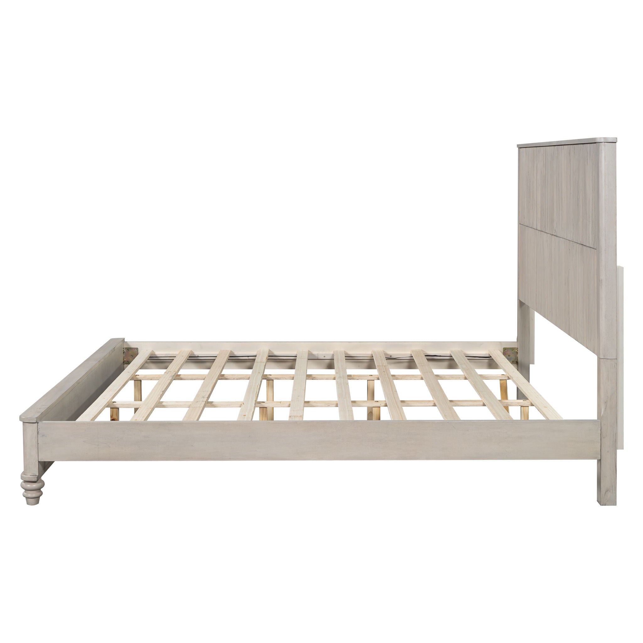 Platform Bed Frame & Tall Headboard by HouseOfZazla
