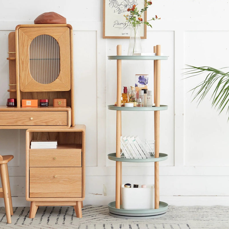Storage Shelf, 360° Rotating Bookshelf, Bookcase With Large-Capacity Storage Space, Multifunctional Storage Rack, Compact Design For Living Room by HouseOfZazla