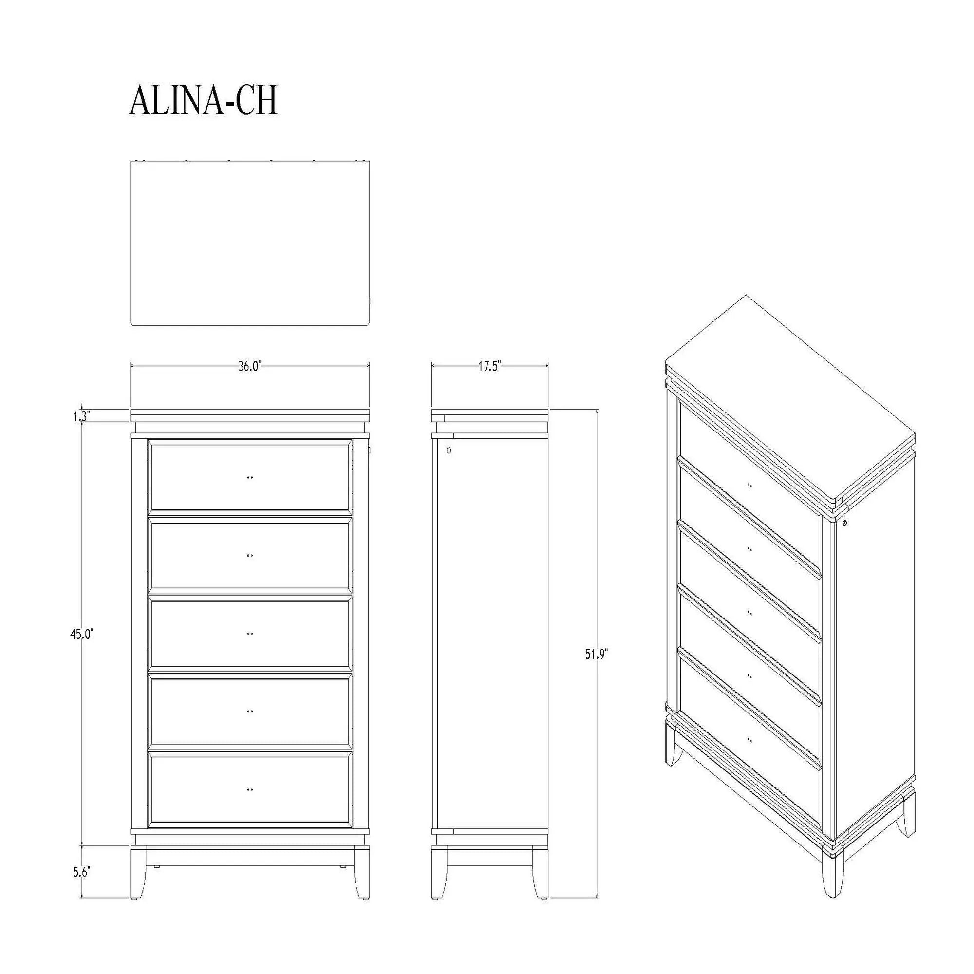 Adalid - Chest With LED Lighting - White by Unique Piece Furniture