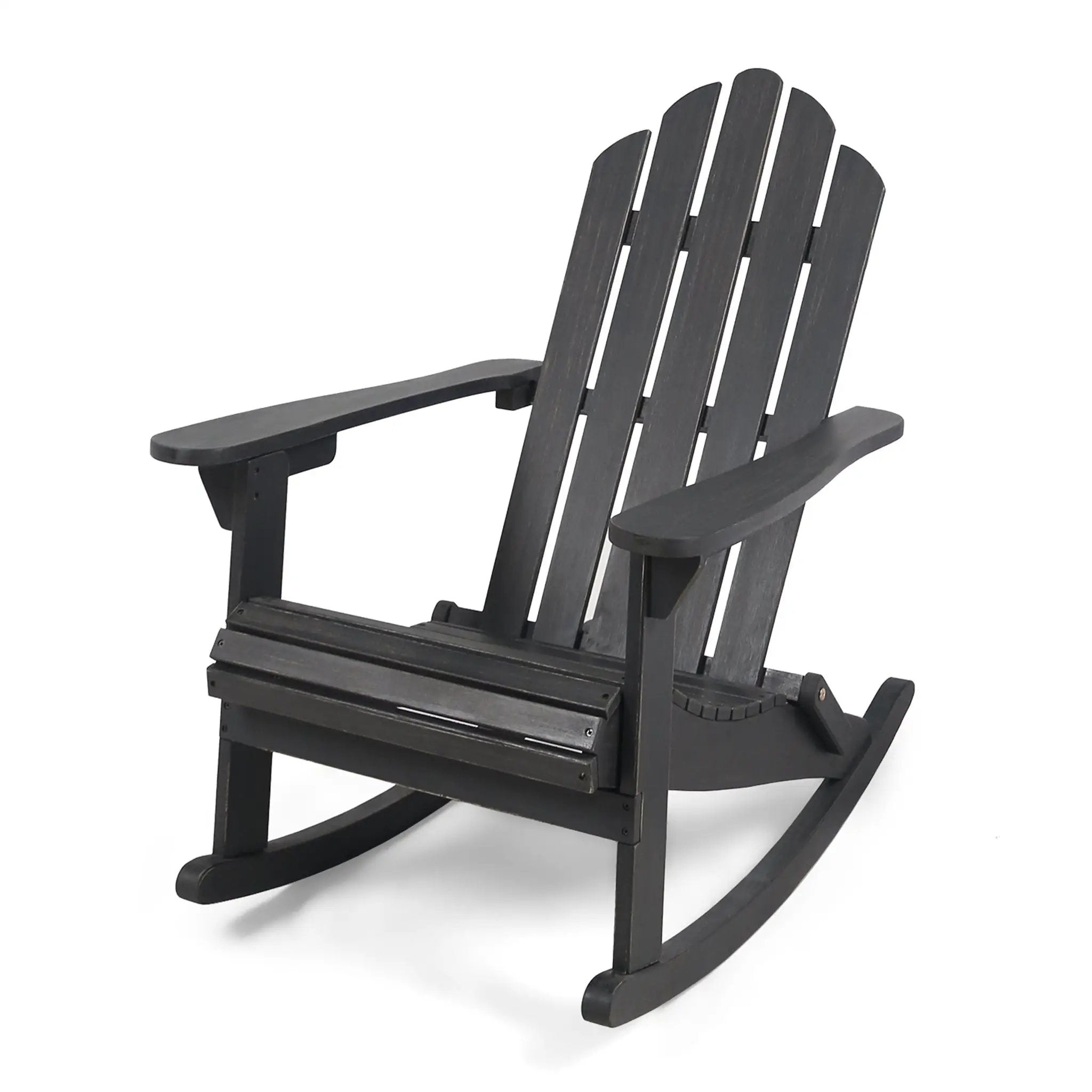 Echoes Outdoor Acacia Wood Adirondack Rocking Chair by HouseOfZazla