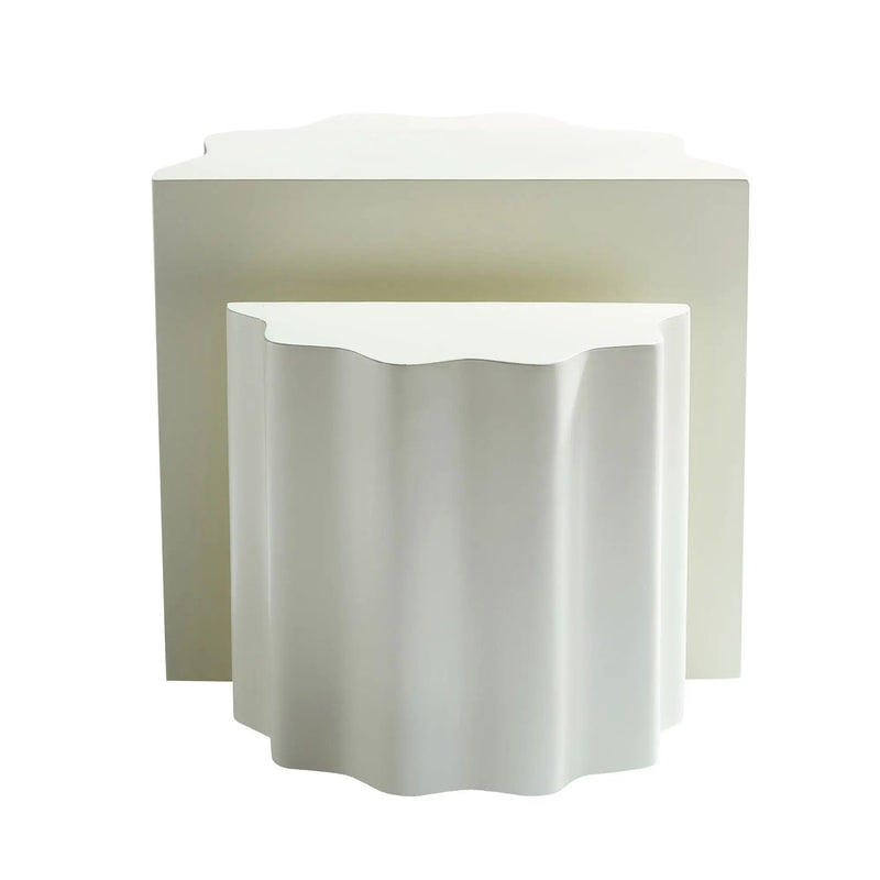 2PCS Set Side Table - Wavy Edges Design by HouseOfZazla