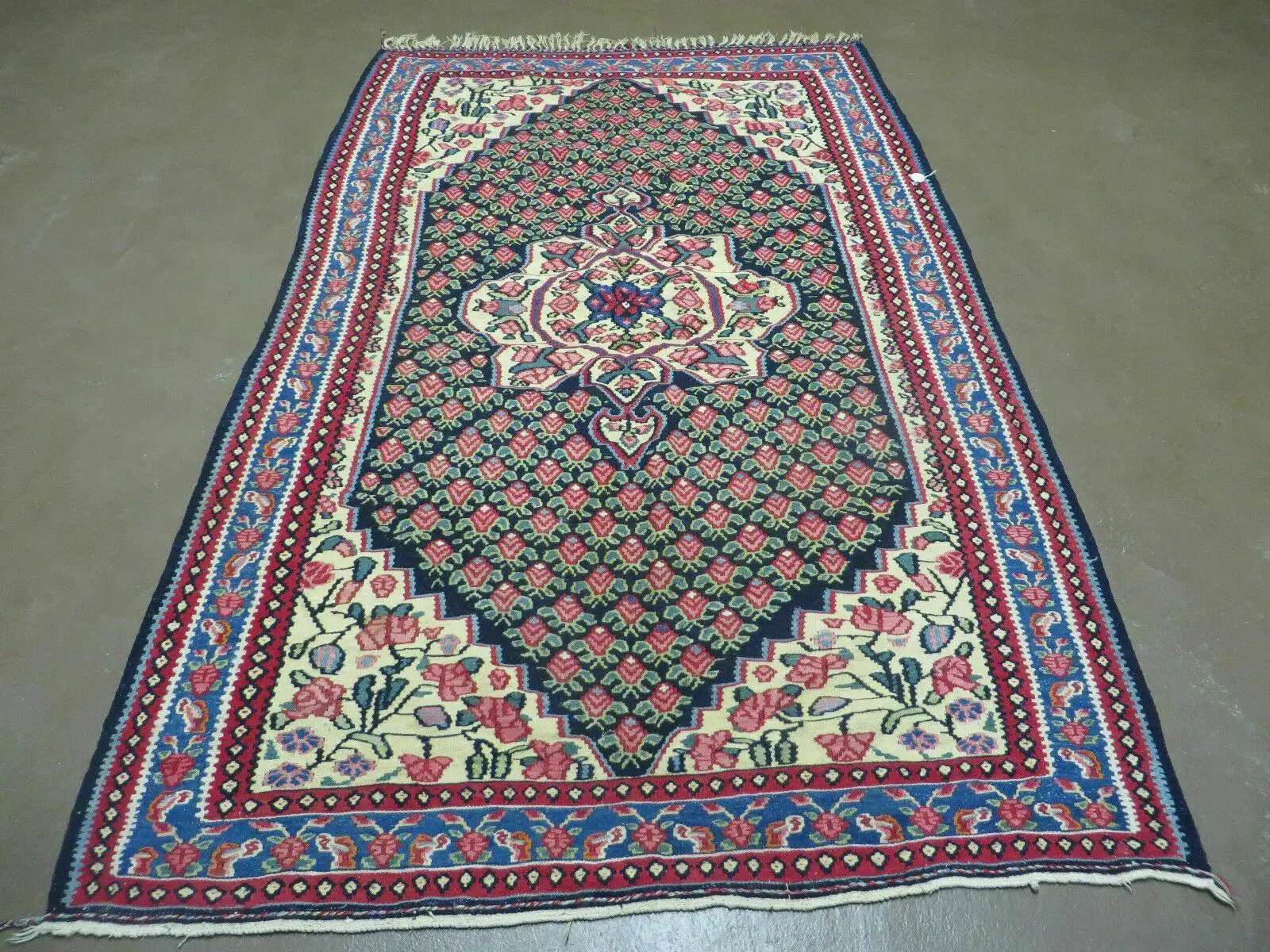 4' X 6' Vintage Handmade Turkish Flat weave Rug Tribal by Jewel Rugs