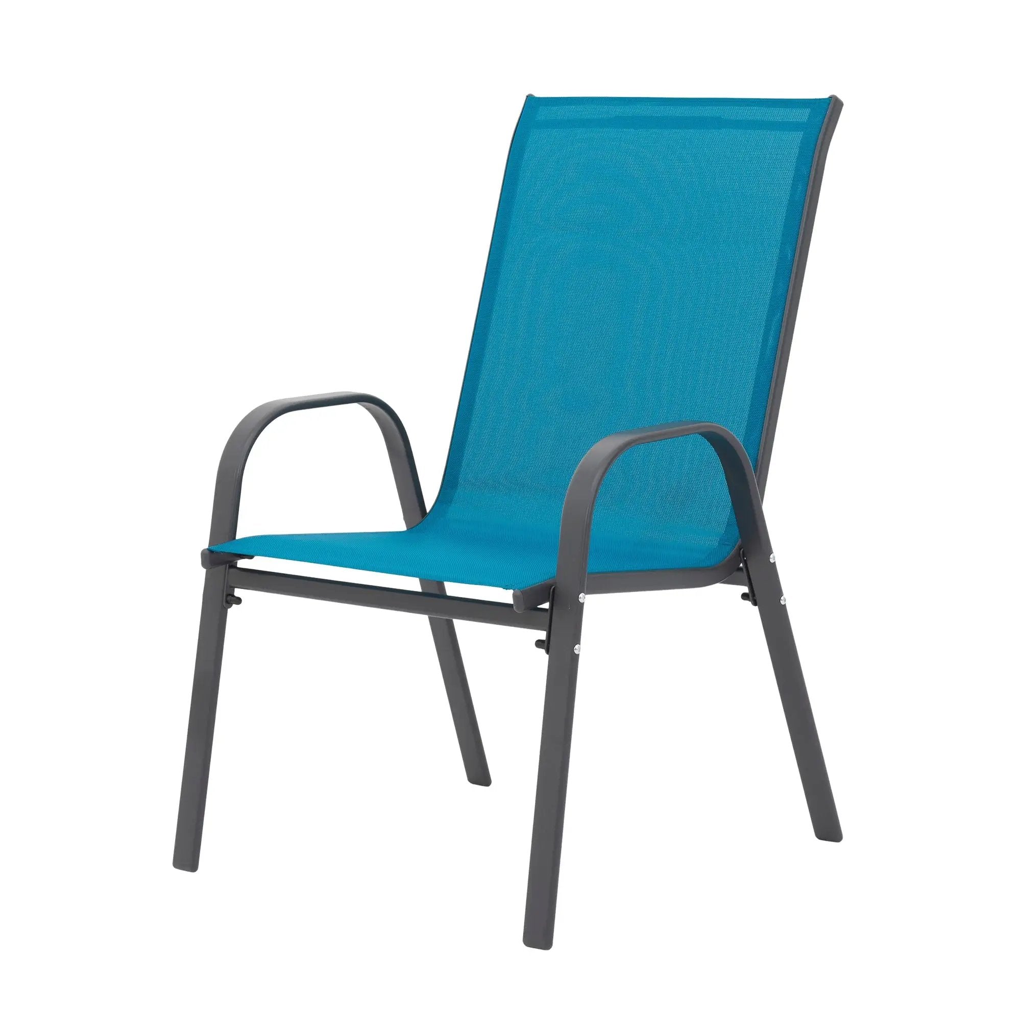 8 Piece Patio Chairs, Outdoor Camping Chairs with Breathable Textilene Fabric by HouseOfZazla