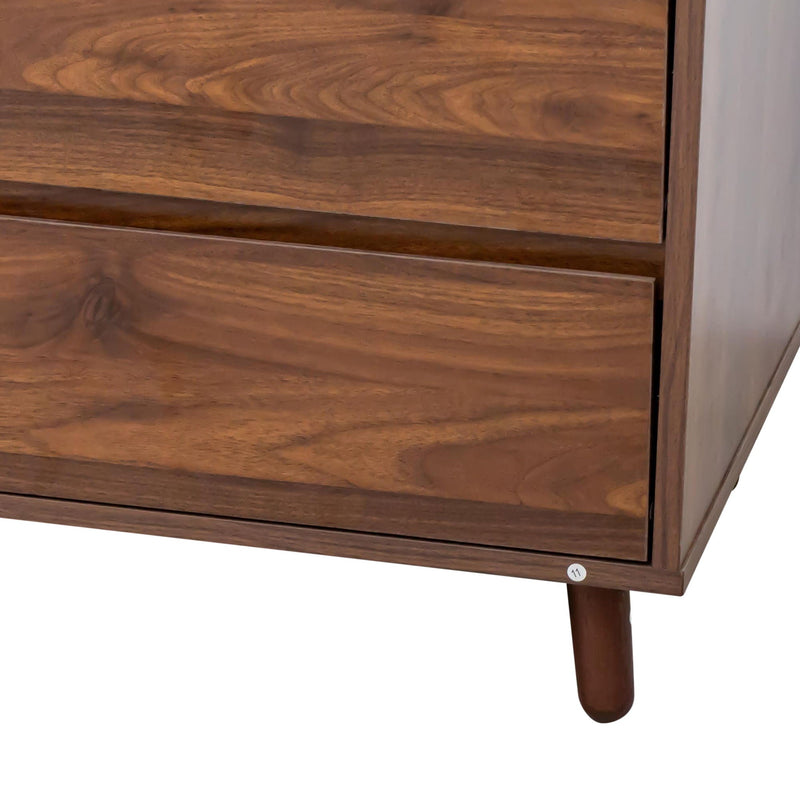 Large Kitchen Hutch Cabinet, Storage Kitchen Cupboard With 4 Doors, 4 Drawers & Microwave Shelf - Walnut by HouseOfZazla