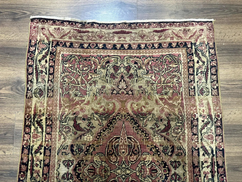 Antique Persian Lavar Rug 3x5, Persian Kerman Rug, Traditional Persian Carpet by Jewel Rugs