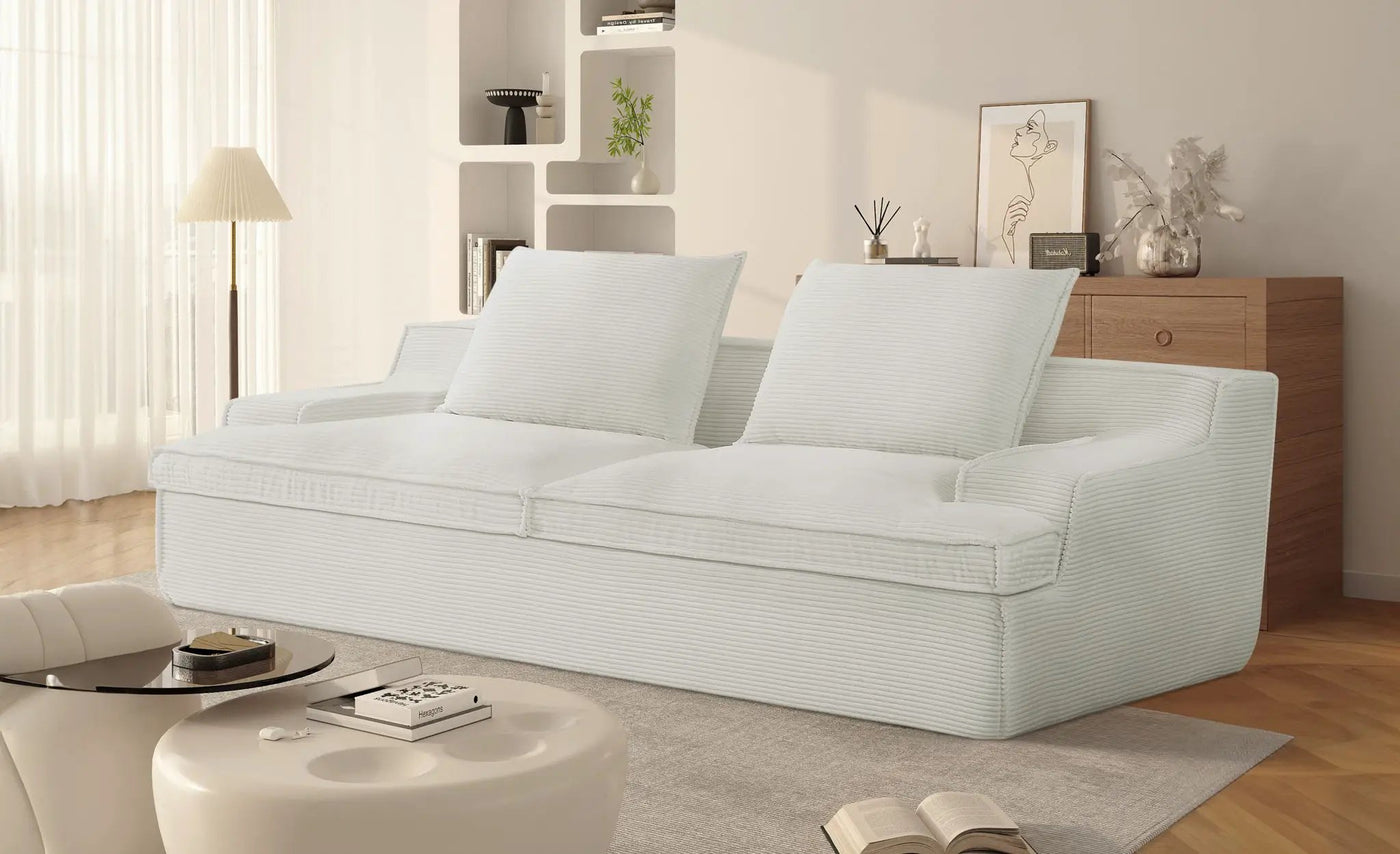 Nimbus - Oversized Full Foam 4 Seater Couch For Living Room Upholstered In Soft, Wide Armrests by Unique Piece Furniture