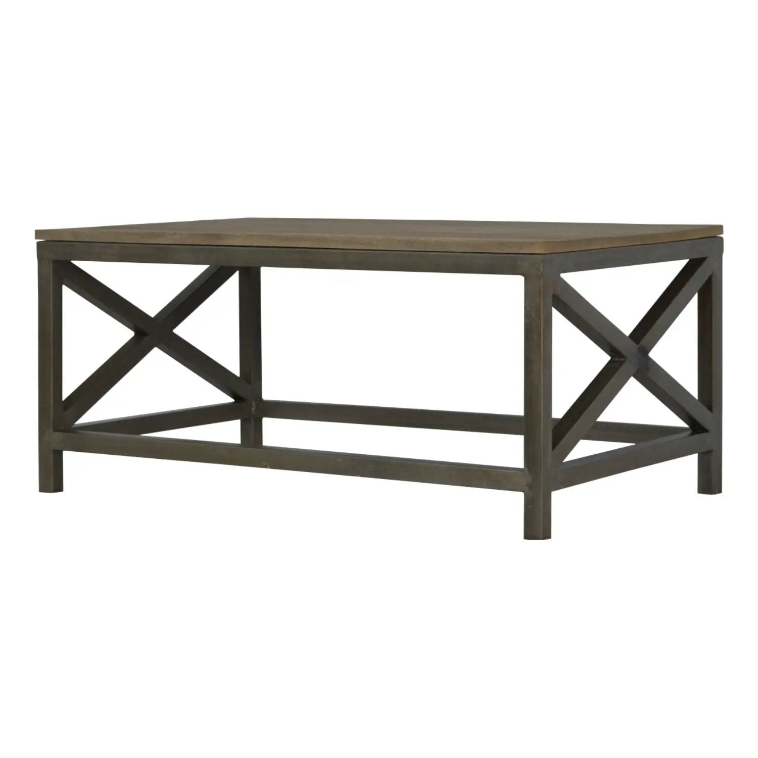 Cross Metal Coffee Table - Pewter by Unique Piece Furniture