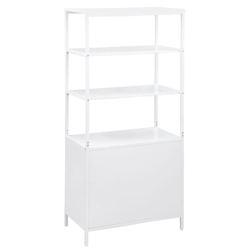 Amherst 3-shelf Radio Weave Cane Metal Accent Cabinet White by Unique Piece Furniture