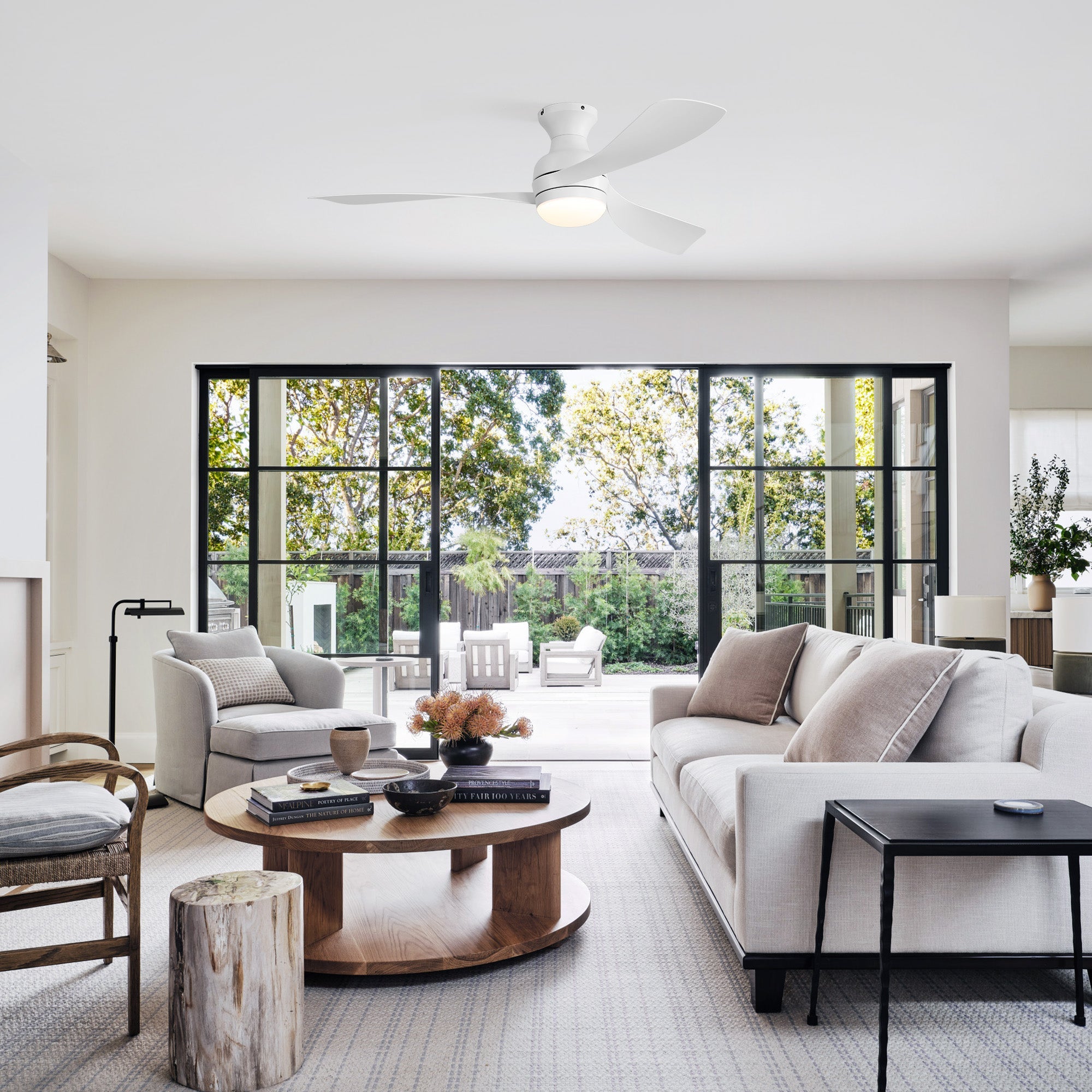 52" Low Profile Ceiling Fan with Lights, Quiet Reversible DC Motor, Dimmable LED by HouseOfZazla