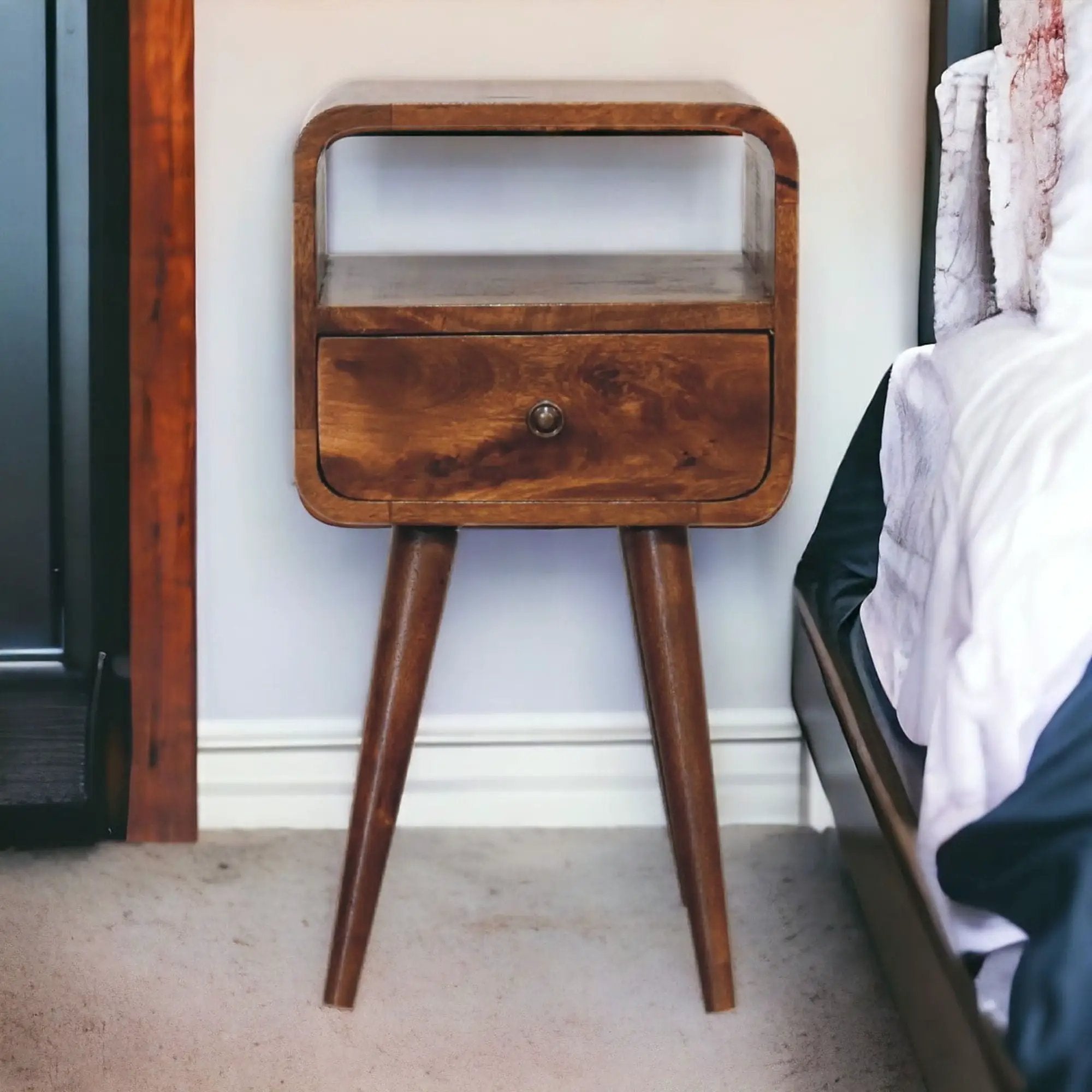 Mini Open Bedside Nightstand by HouseOfZazla