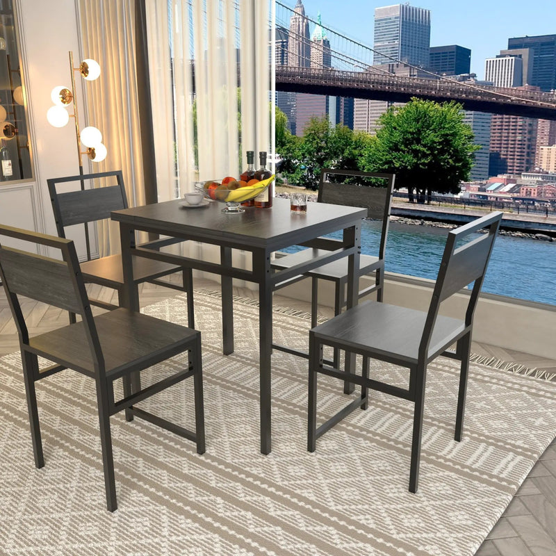 Extendable Dining Table Set with 4 Chairs by HouseOfZazla