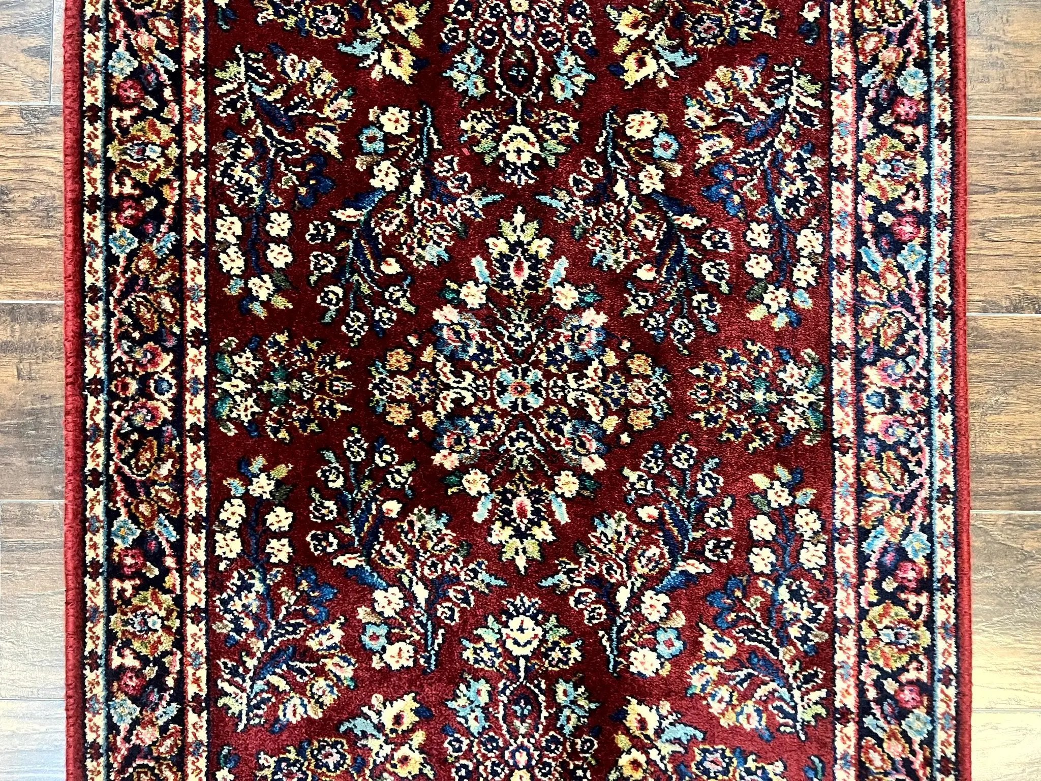 Karastan Rug 3x5 Red Sarouk #785, Small Karastan Wool Pile Rug, Original 700 Series, Discontinued Vintage Karastan Carpet by Jewel Rugs