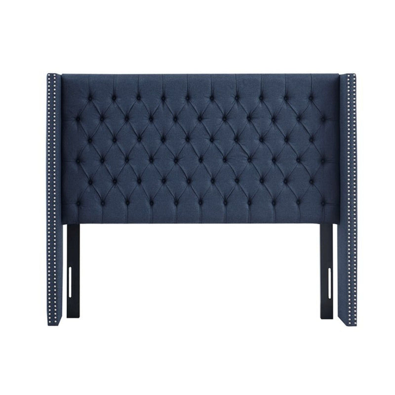 Transitional Upholstery Headboard With Tufted Buttons And Nailhead Trim by HouseOfZazla