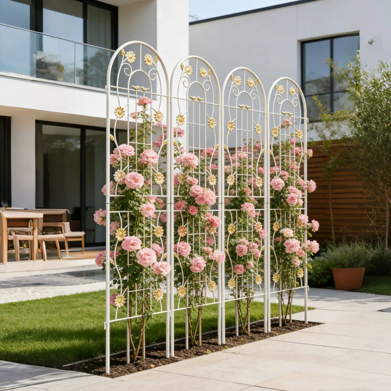 Metal Garden Trellis Rustproof Trellis For Climbing Plant Outdoor Flower Support by HouseOfZazla