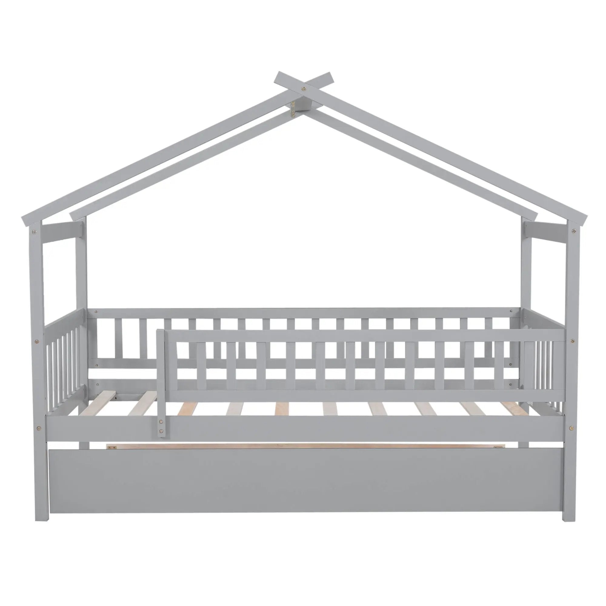 Creativity House Bed With Twin Size Trundle by Unique Piece Furniture