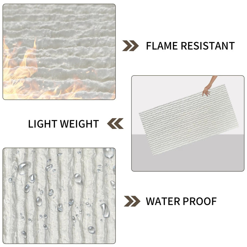 3D Faux Stone Wall Panels - 12 PCS PU Wainscoting Panel by HouseOfZazla