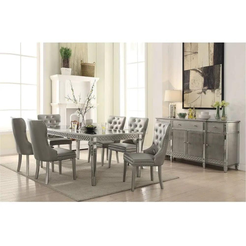 Kacela - Dining Table - Mirrored & Champagne by Unique Piece Furniture