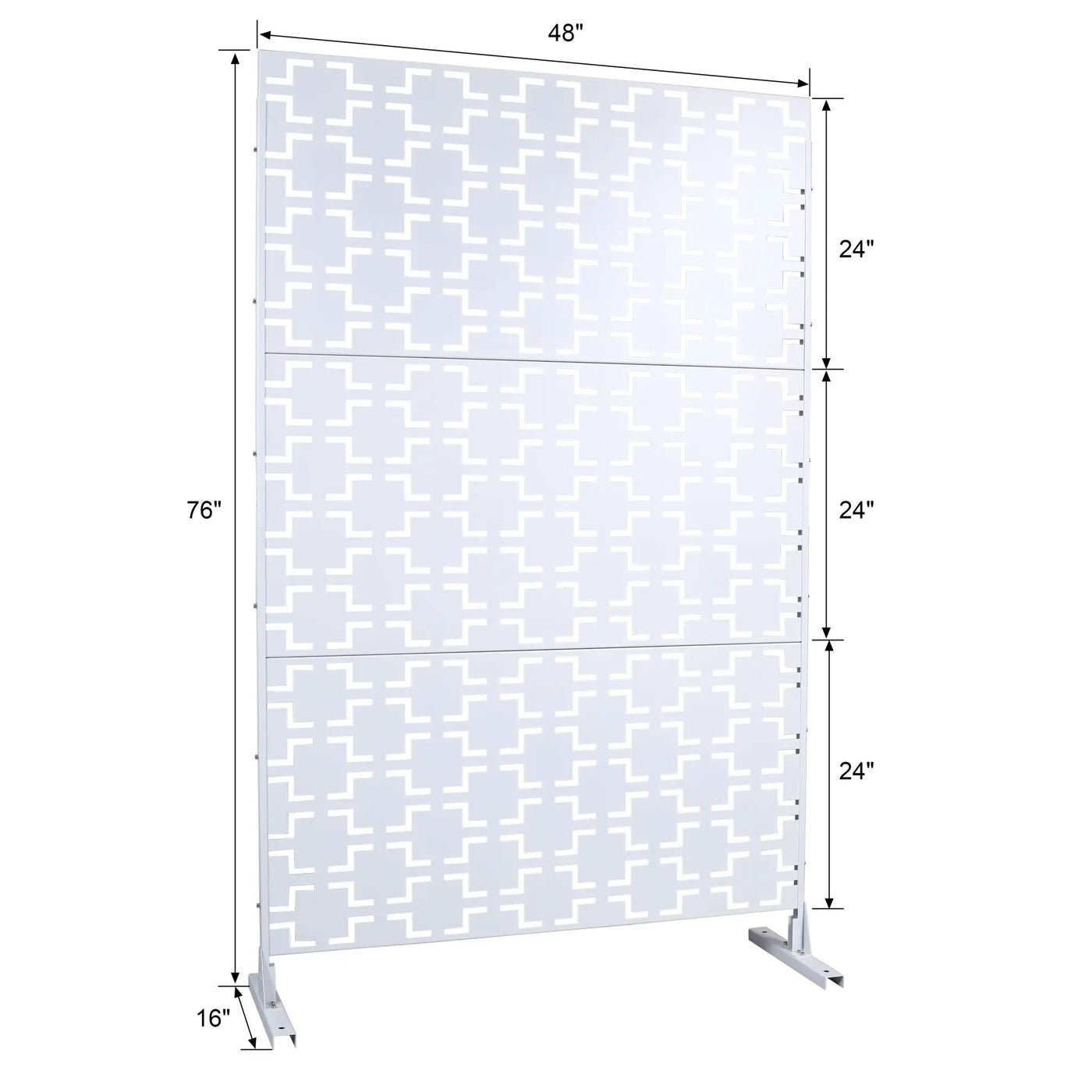 Outdoor & Indoor Metal Privacy Freestanding Decorative Screen by Unique Piece Furniture