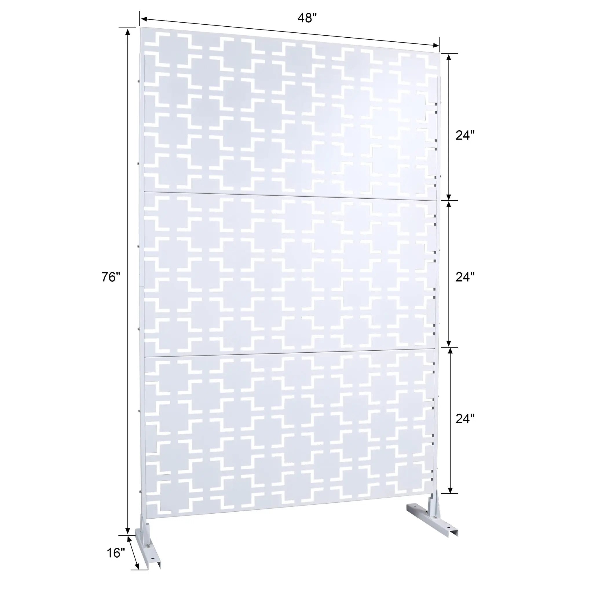 Outdoor & Indoor Metal Privacy Freestanding Decorative Screen by Unique Piece Furniture