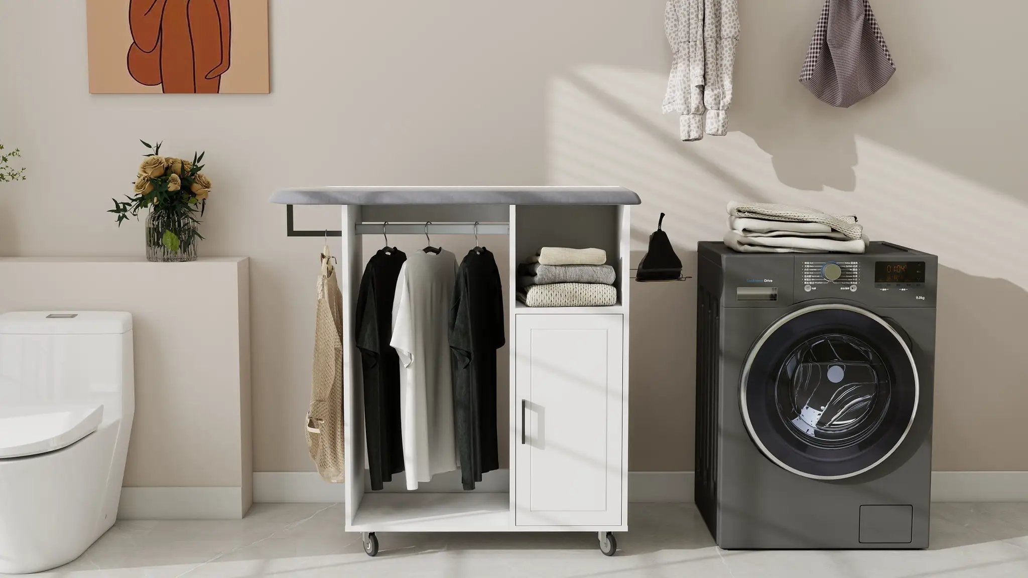 Ironing Cart with Rolling Ironing Board by HouseOfZazla