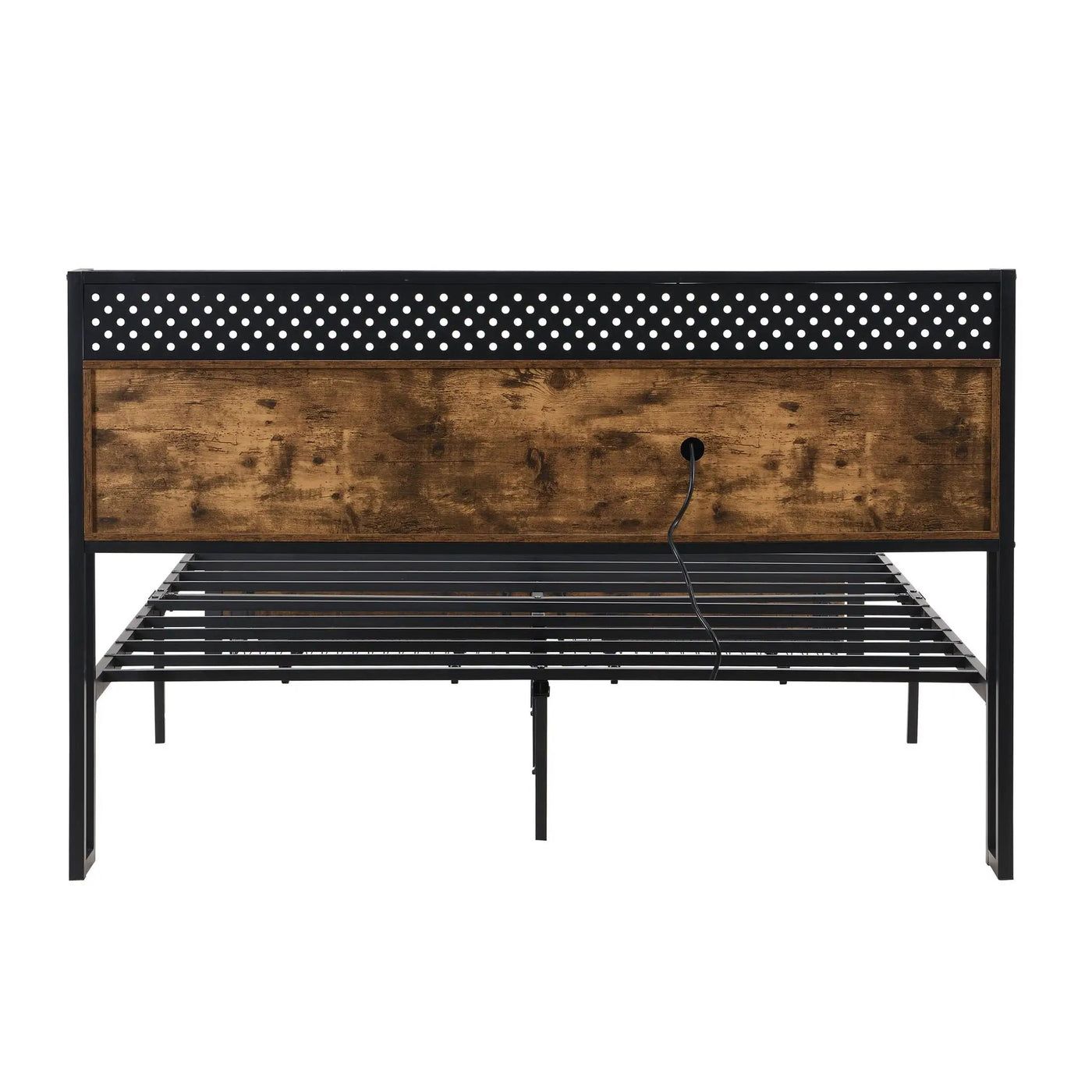 Modern Platform Bed, USB Charging Station, 2 Drawers, LED Lights by Unique Piece Furniture