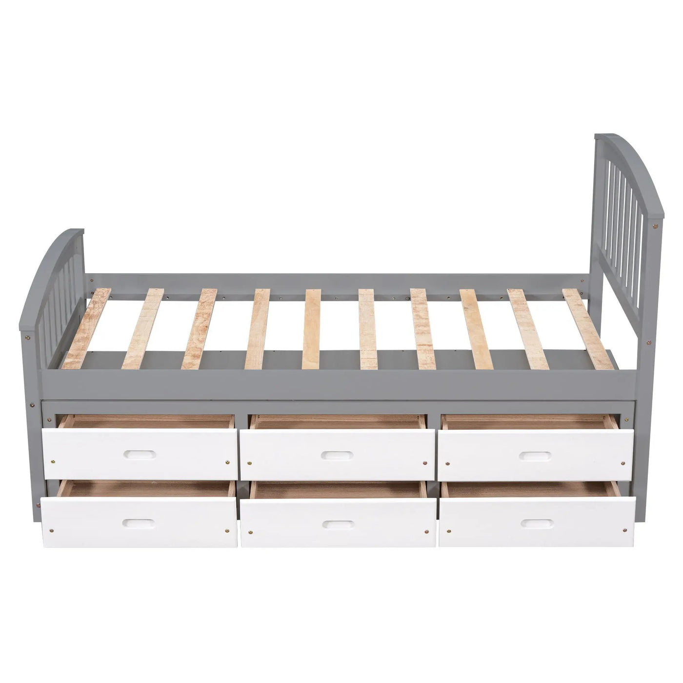 Platform Storage Bed Solid Wood Bed With 6 Drawers by HouseOfZazla